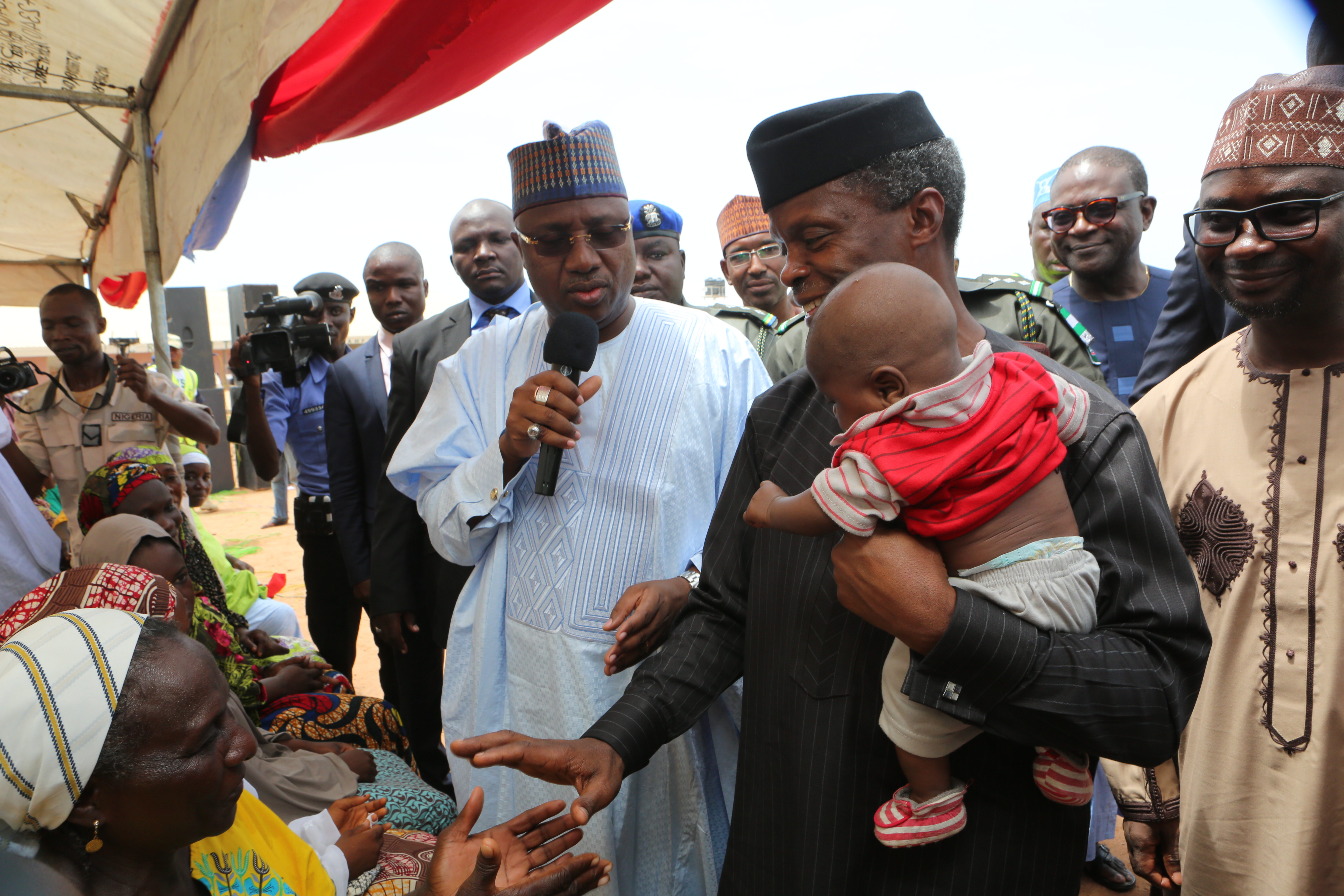 VP Osinbajo Visits IDP Camp In Yola Adamawa State On 02/07/2015