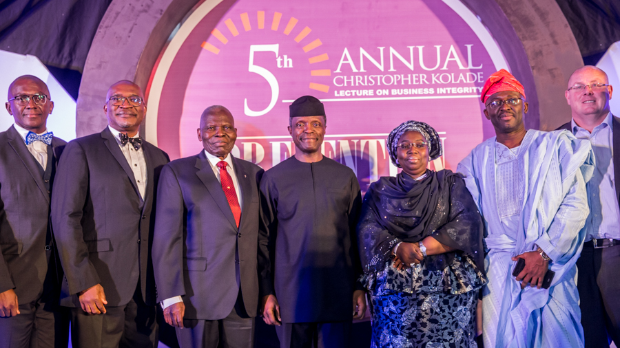 Ag President Osinbajo Attends 5th Annual Christopher Kolade Lecture On Business Integrity on 29/06/2017