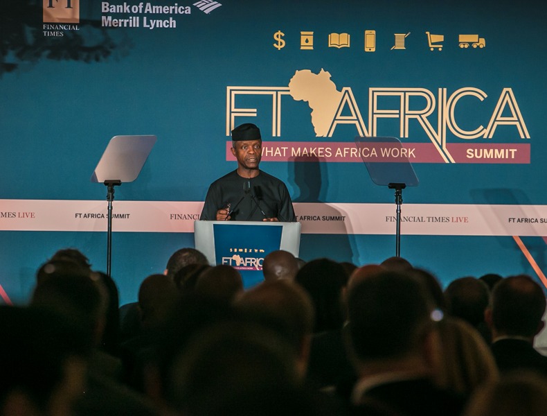 Why Nigeria’s Economy is Working Under Buhari – VP Osinbajo Says at Financial Times Africa Summit in London