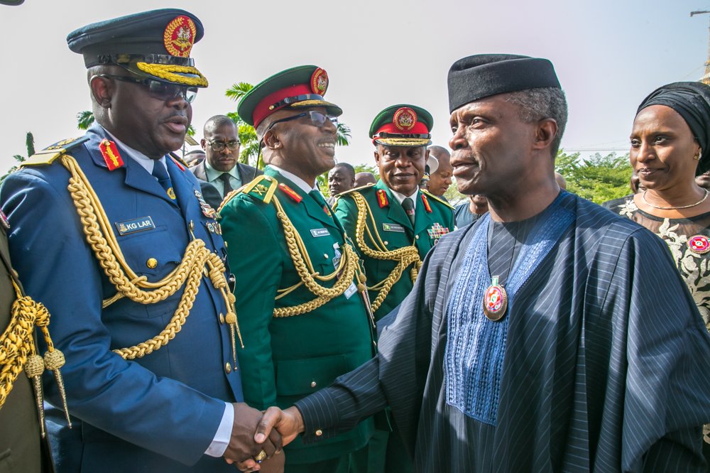 VP Osinbajo Attends Armed Forces Remembrance Day Service On 07/01/2018
