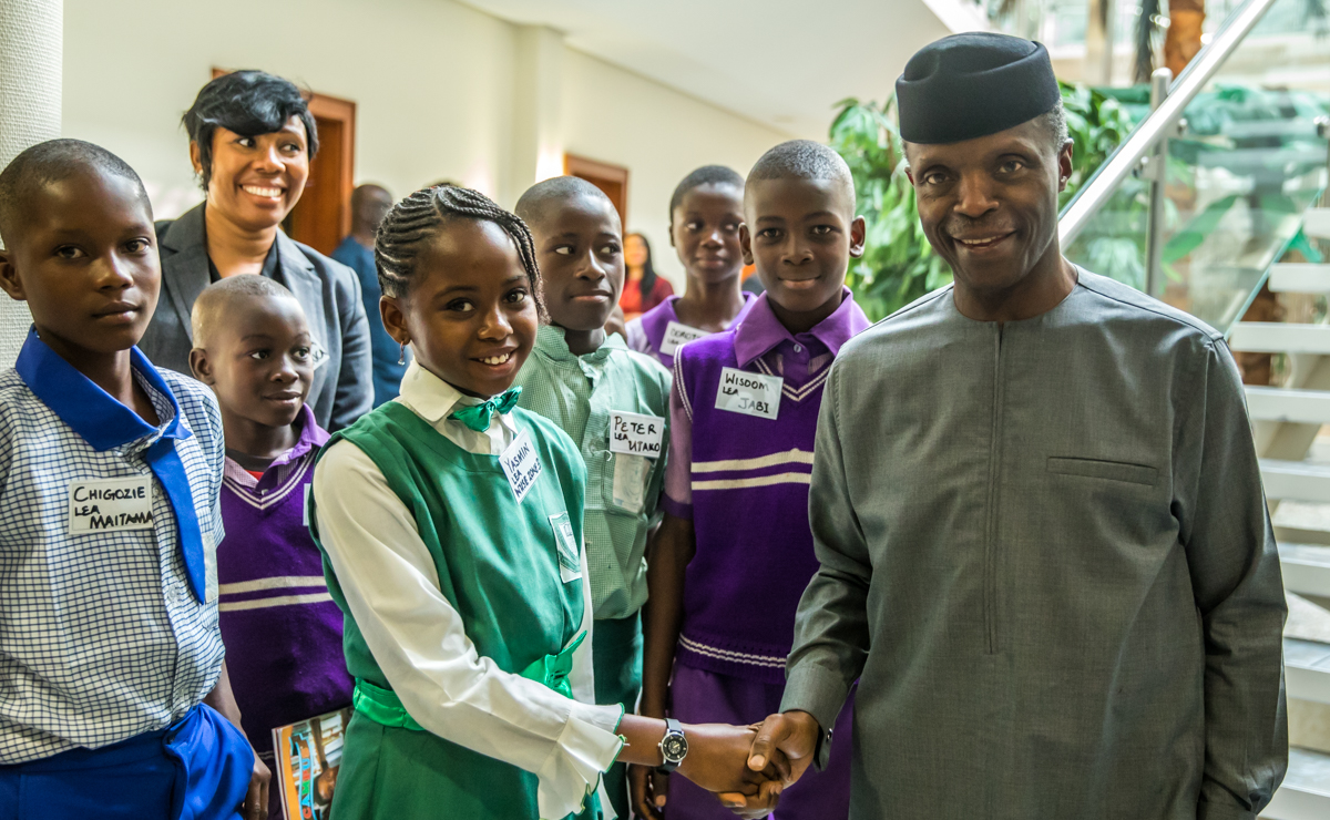 VP Osinbajo Receives Primary School Pupils Of The Read 2 Succeed Africa Dreamers Project On 19/01/2018