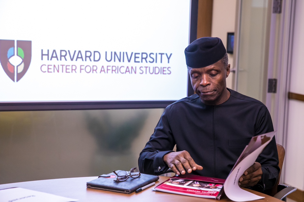 VP Osinbajo Visits Harvard University On 16/01/2018