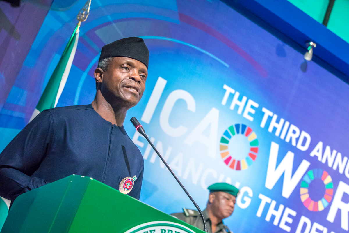 VP Osinbajo Attends 3rd Annual ICAO World Aviation Forum On 21/11/2017