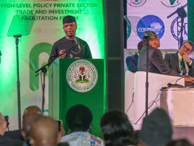 VP Osinbajo Attends Forum On Facilitating Trade And Investment For Development On 02/11/2017