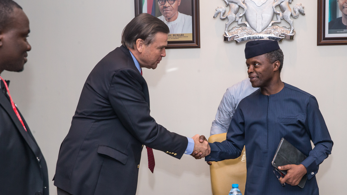 Ag President Osinbajo Meets With NACA & USAID At The State House on 12/05/2017