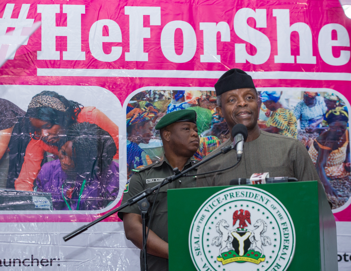 Ag President Osinbajo Launches He-For-She Campaign on 23/05/2017