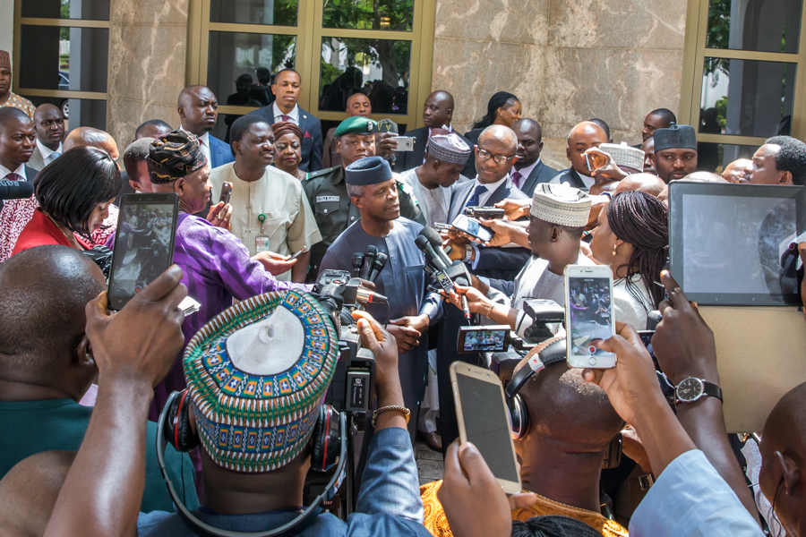 Ag President Osinbajo Addresses The Press On His Return From London After Visiting PMB on 12/07/2017
