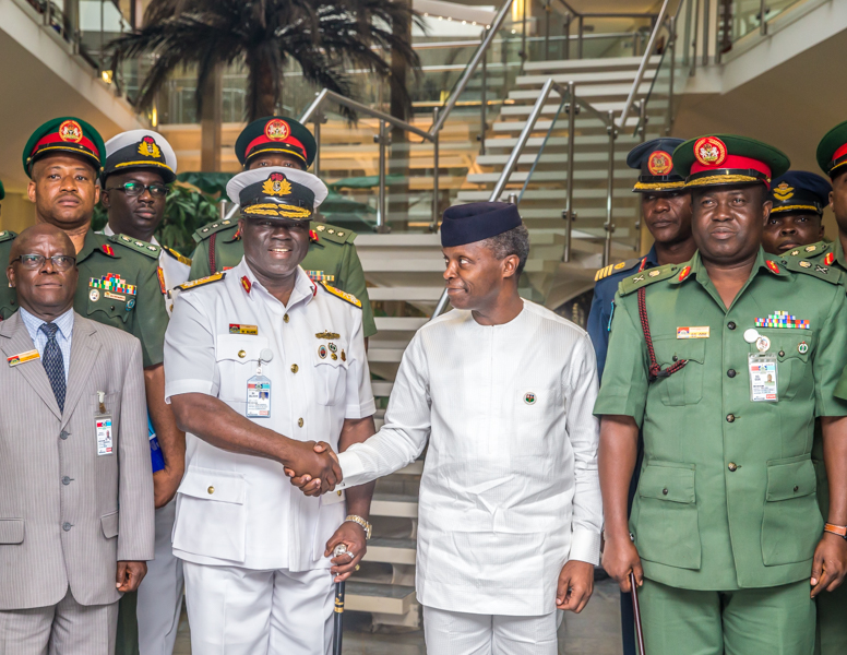 Ag President Osinbajo Meets With Defence Minister & Military Service Chiefs On National Security on 28/07/2017