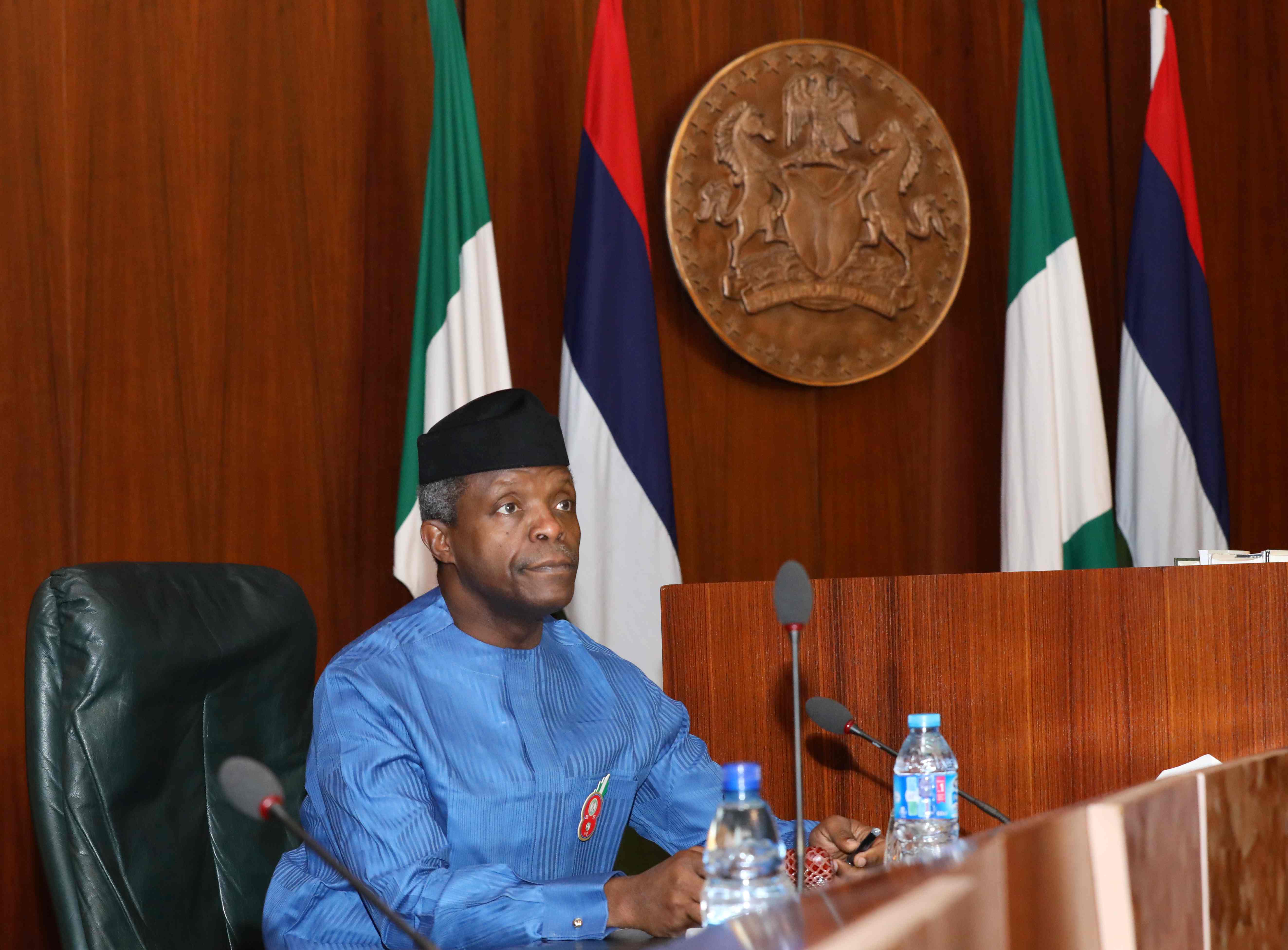VP Osinbajo Attends 1st FEC Meeting For 2017 At Council Chambers State House, Abuja on 04/01/2017