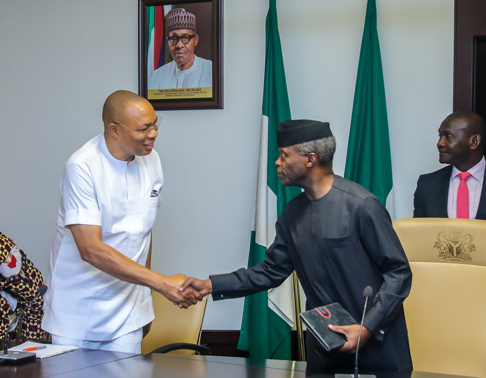 VP Osinbajo Receives A Delegation Of Orumba Communities Of Anambra State, Home Of The Late Former Vice President Of Nigeria – Dr. Alex Ekwueme On 19/04/2018