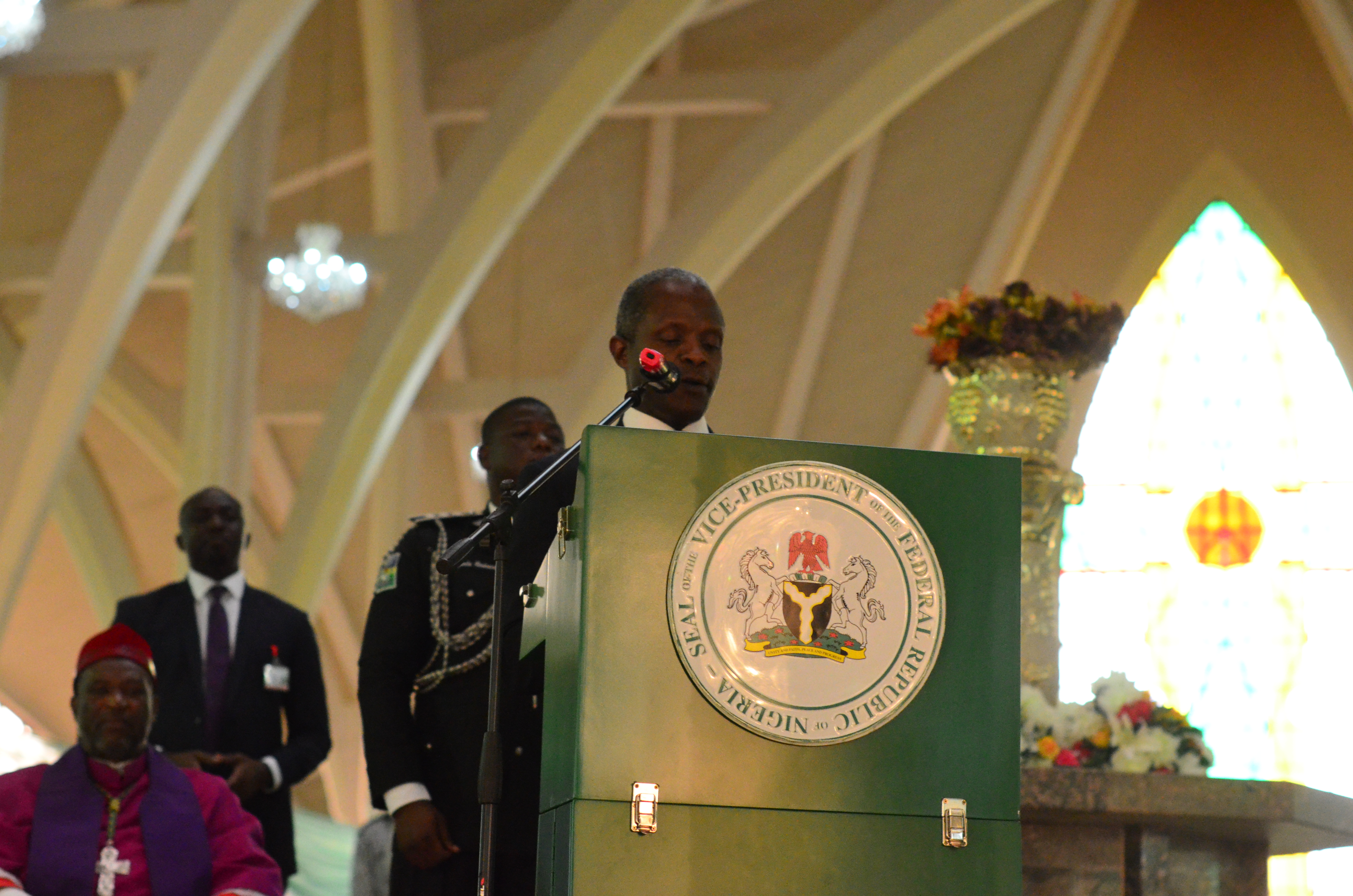 VP Osinbajo Attends The 55th Independence Day Thanksgiving Service At The National Christian Center In Abuja On 27/09/2015