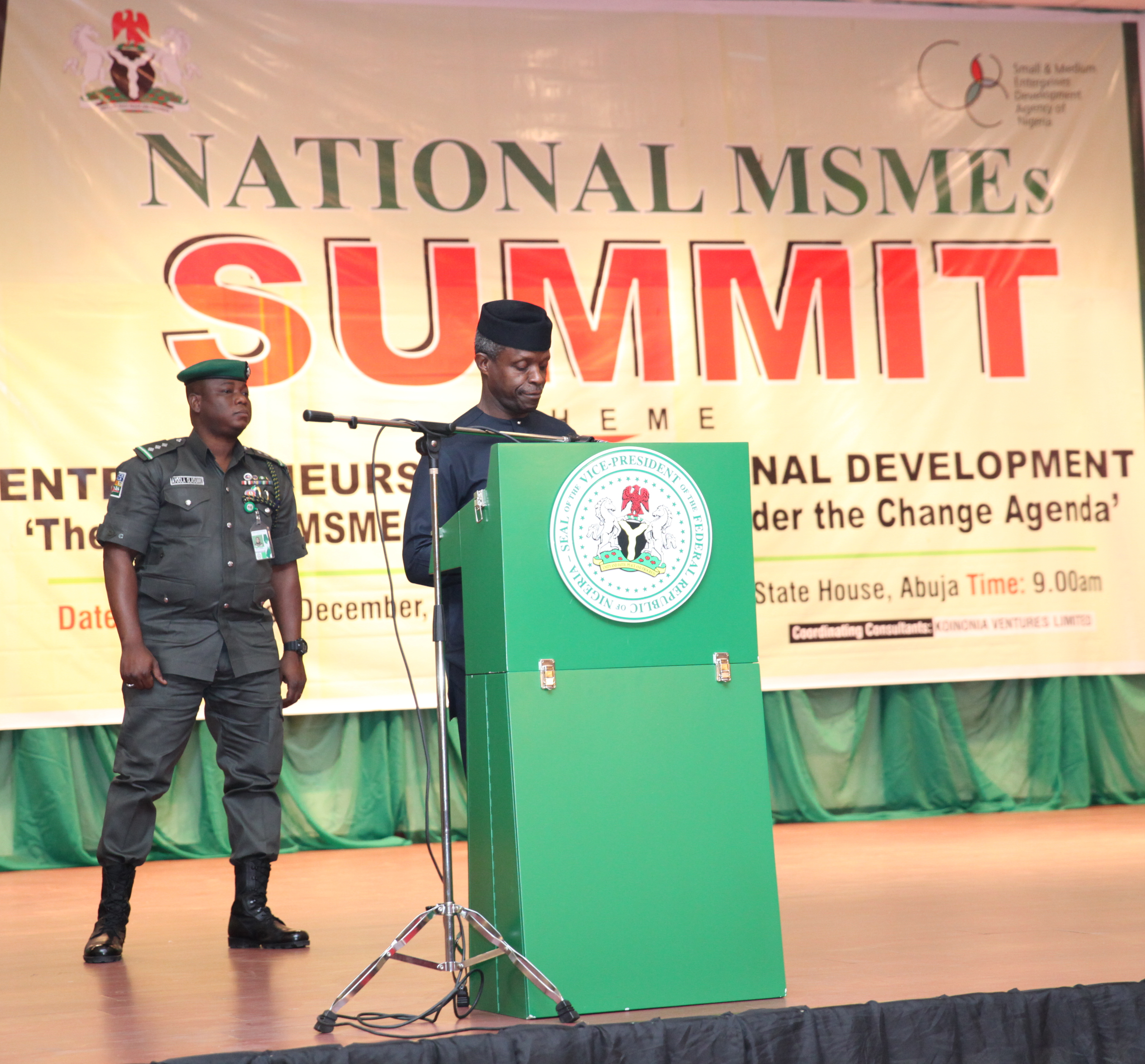 VP Osinbajo At The National MSMEs Summit In Abuja On 01/12/2015