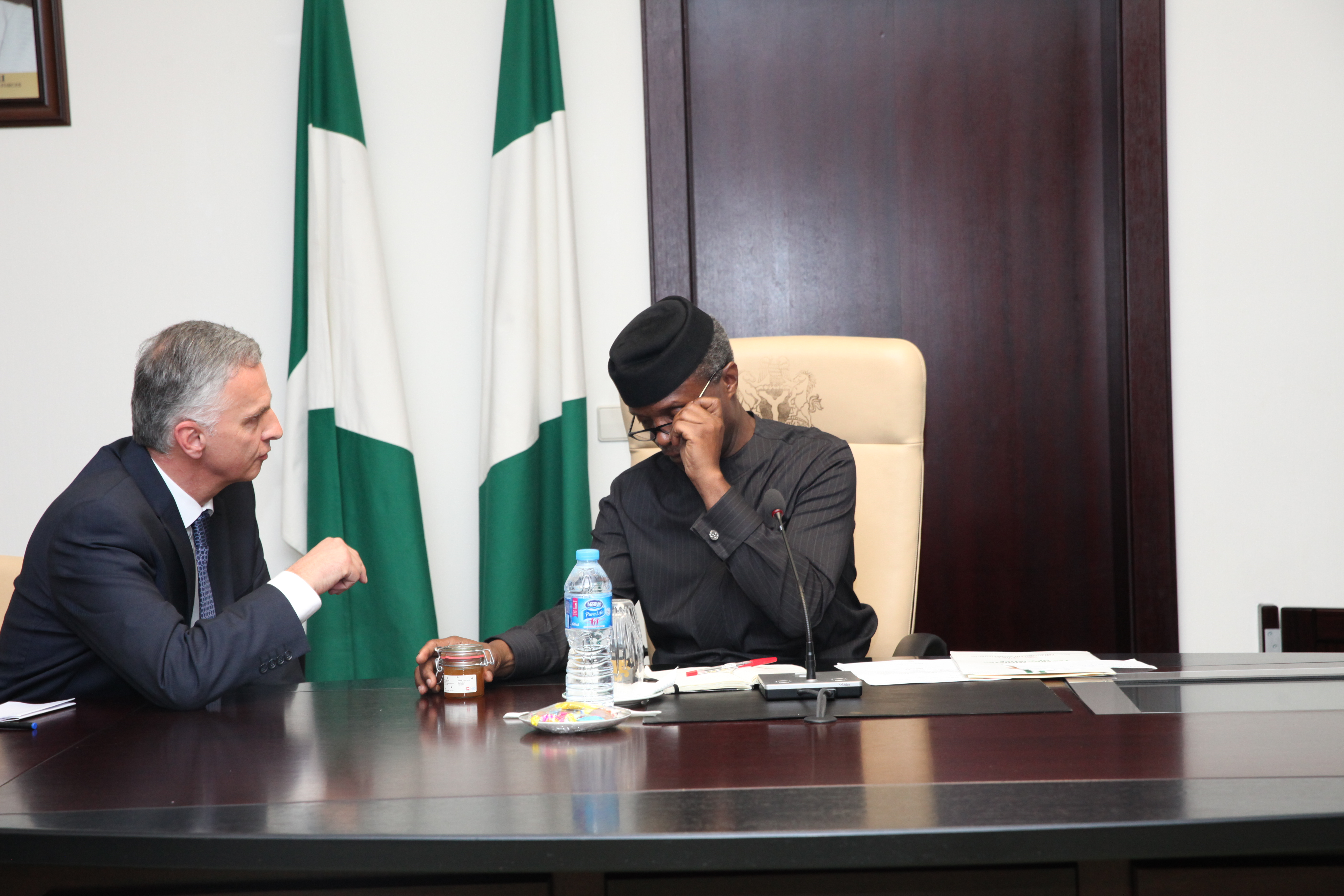 VP Osinbajo Meets With Didier Burkhalter, Head Of SWISS Federal Department Of Foreign Affairs On 08/03/2016