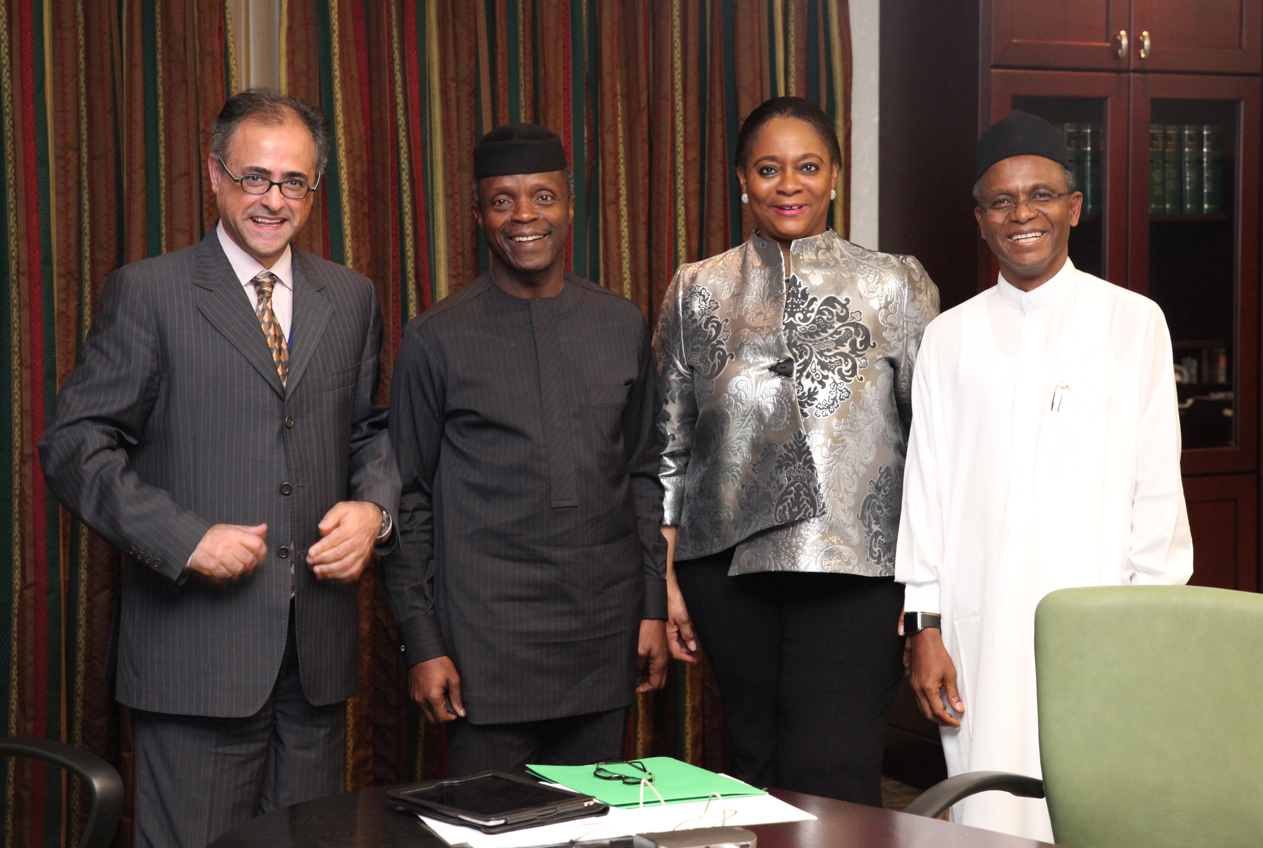 VP Osinbajo Meets With Arunma Oteh And The Treasurer Of World Bank On 04/12/2015