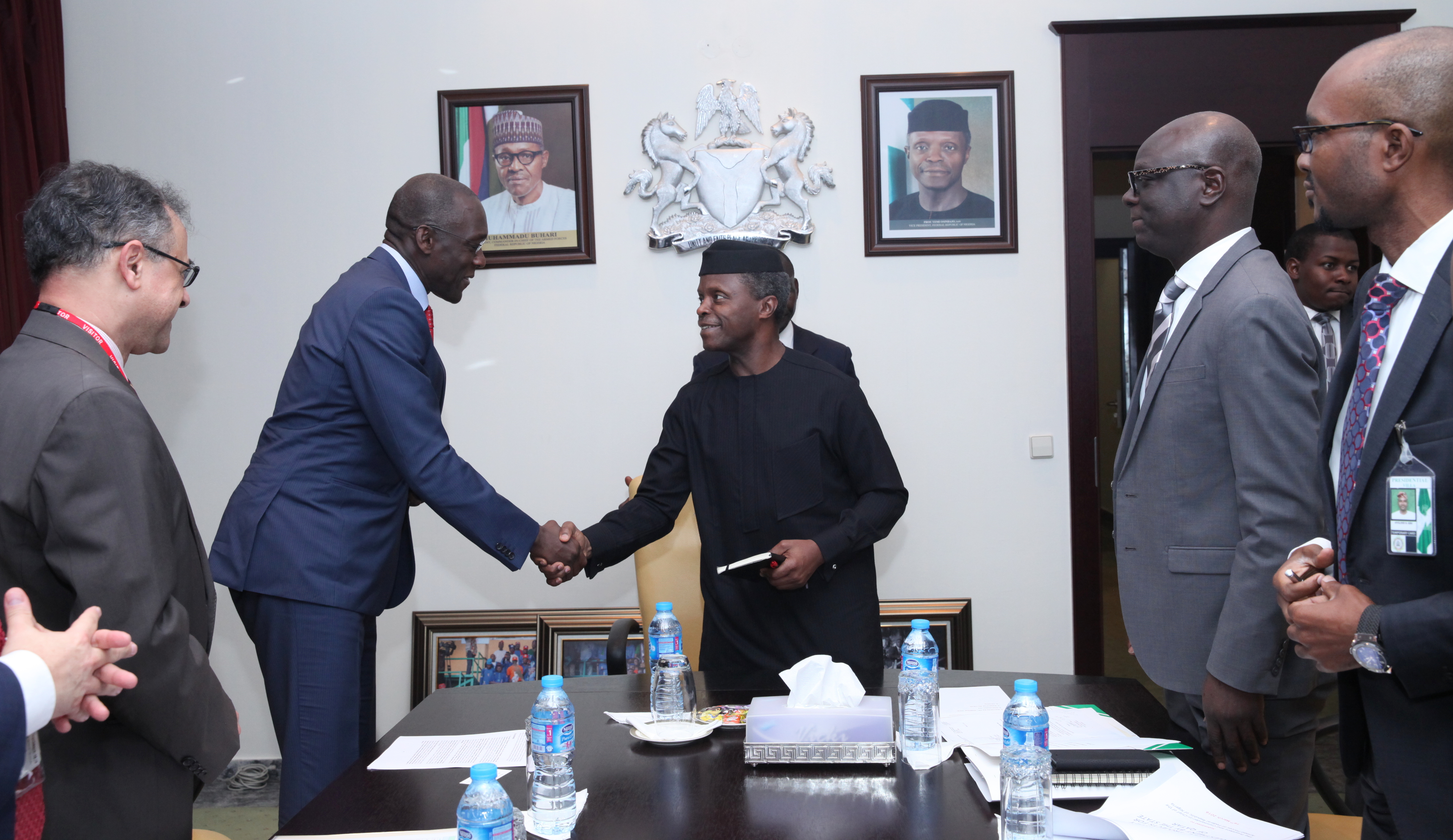 VP Osinbajo Meets With The Vice President World Bank Africa Region, Mr. Mukhtar Diop On 17/03/2016