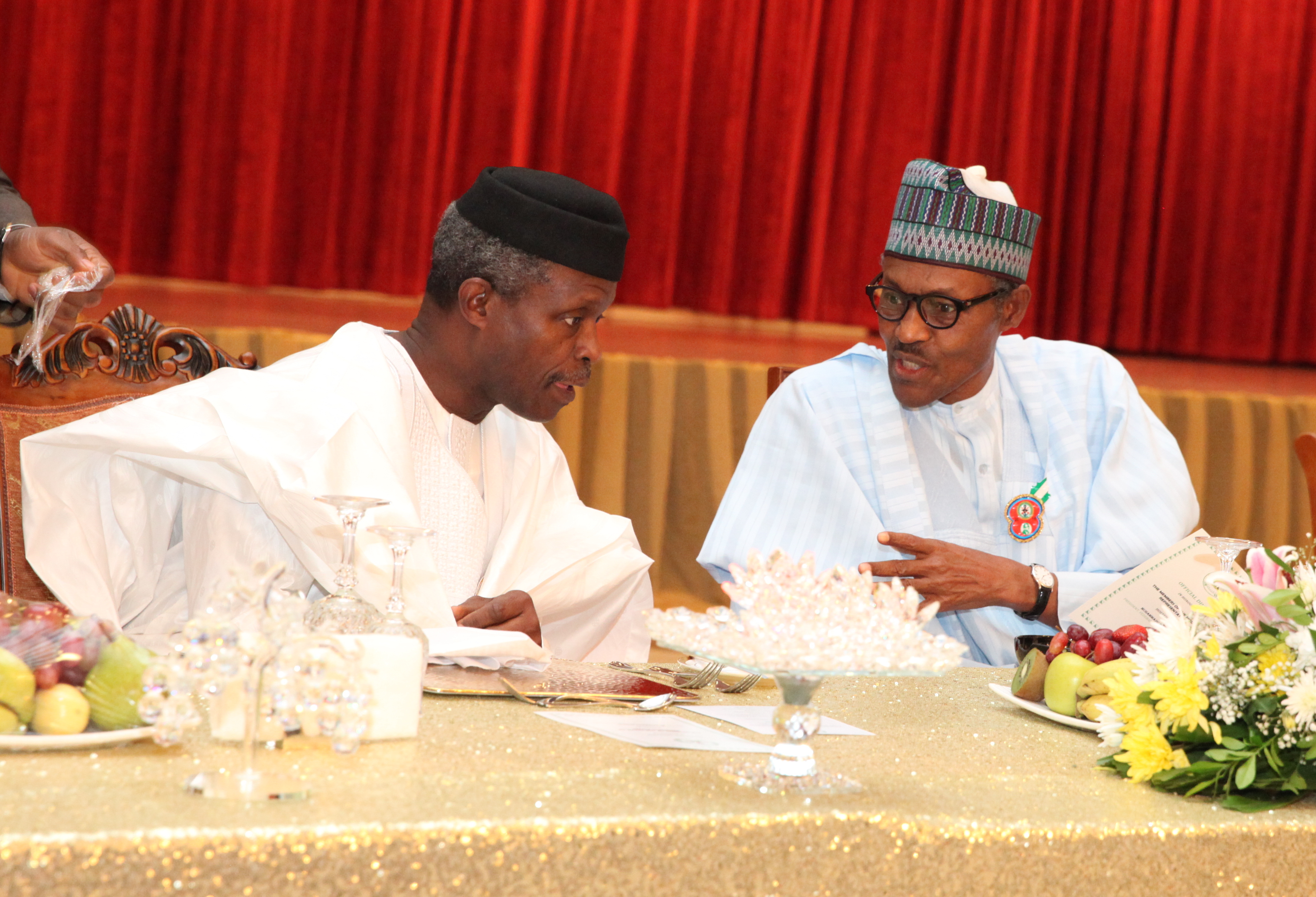 President Buhari & VP Osinbajo Attend Dinner With Members Of The House Of Representatives On 09/12/2015