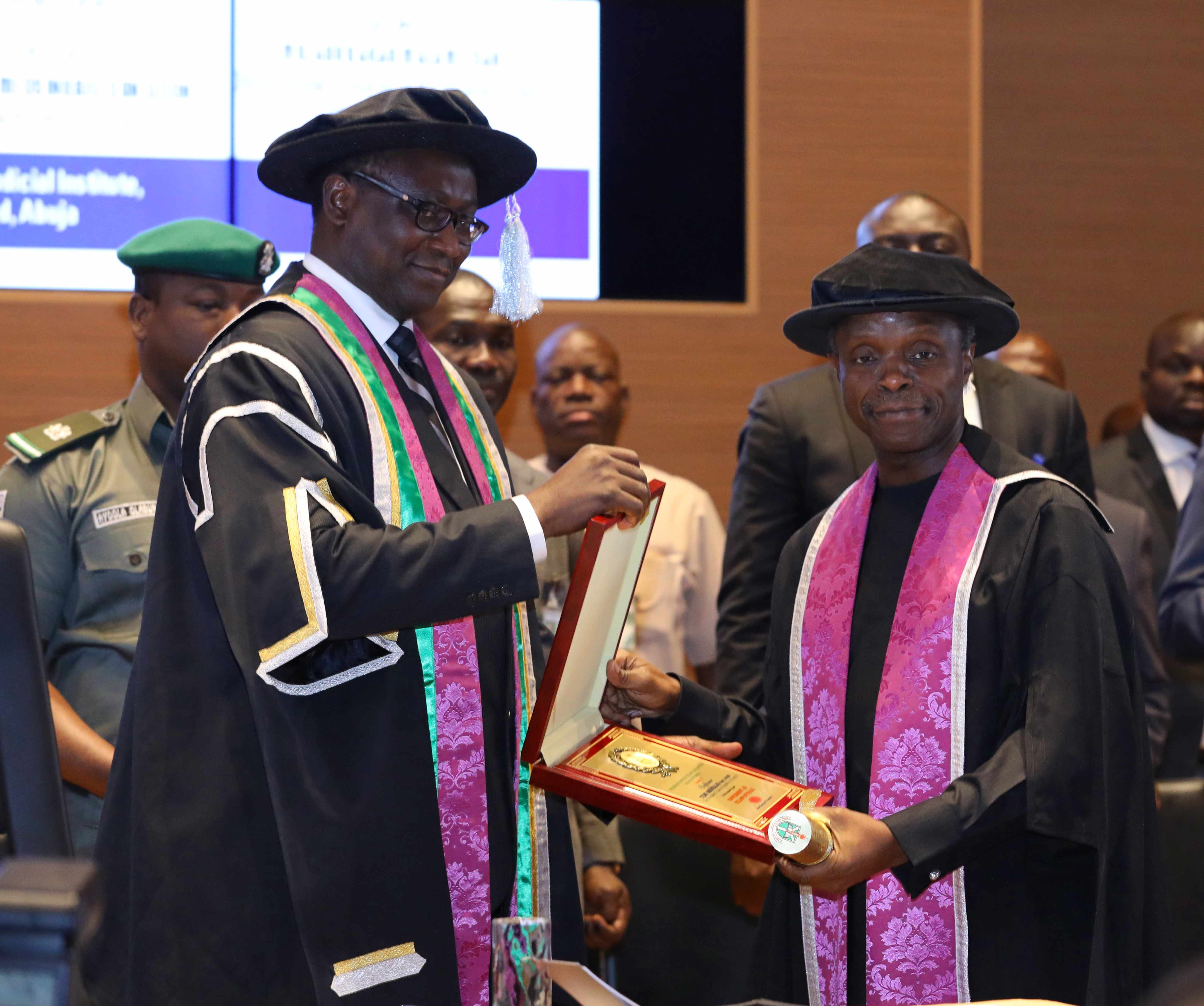 Conferment Of Honourary Fellowship on VP Osinbajo By The Nigerian Institute Of Advanced Legal Studies On 15/11/2016