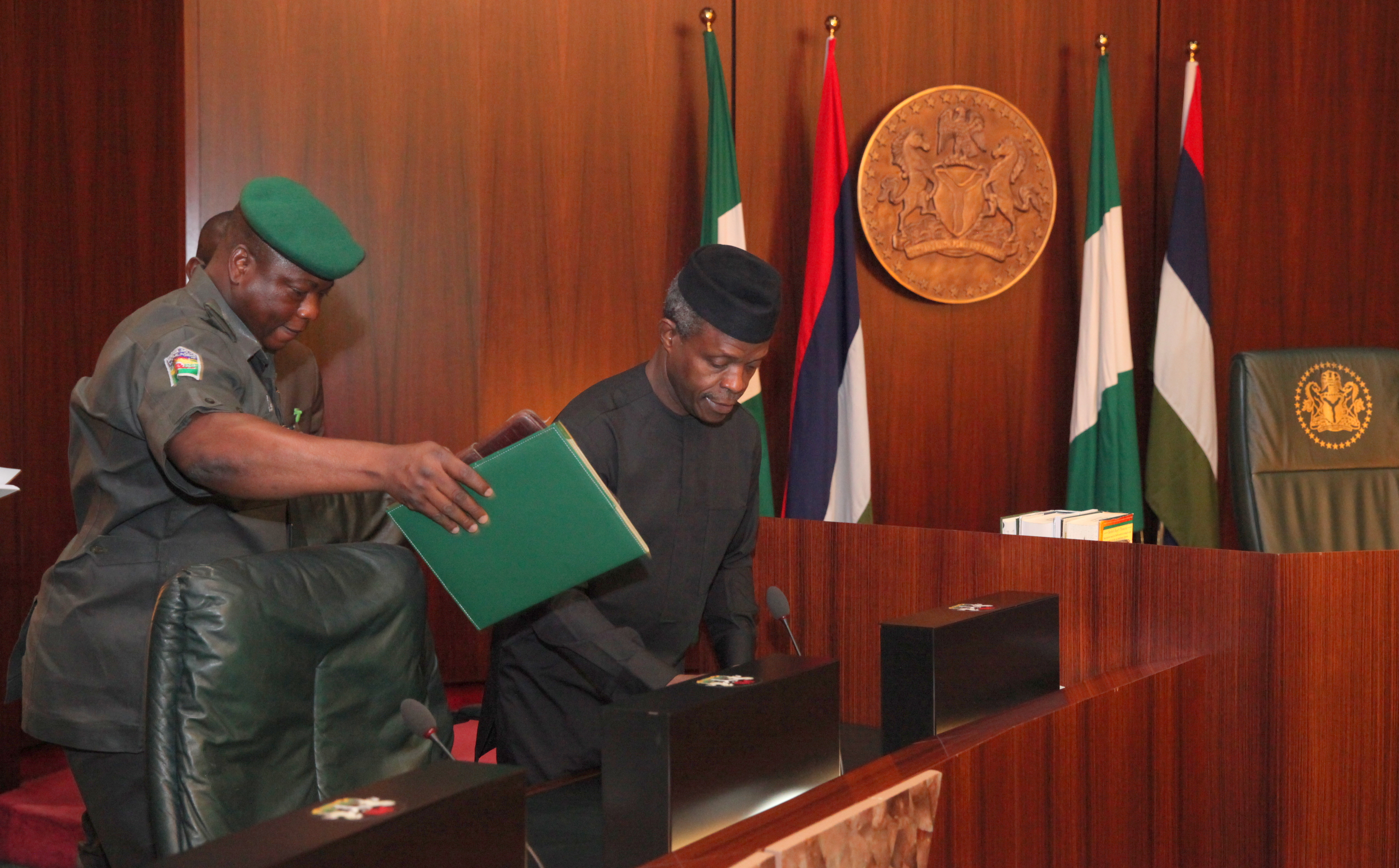 VP Osinbajo At The Budget Meeting With Permanent Secretary On 06/10/2015