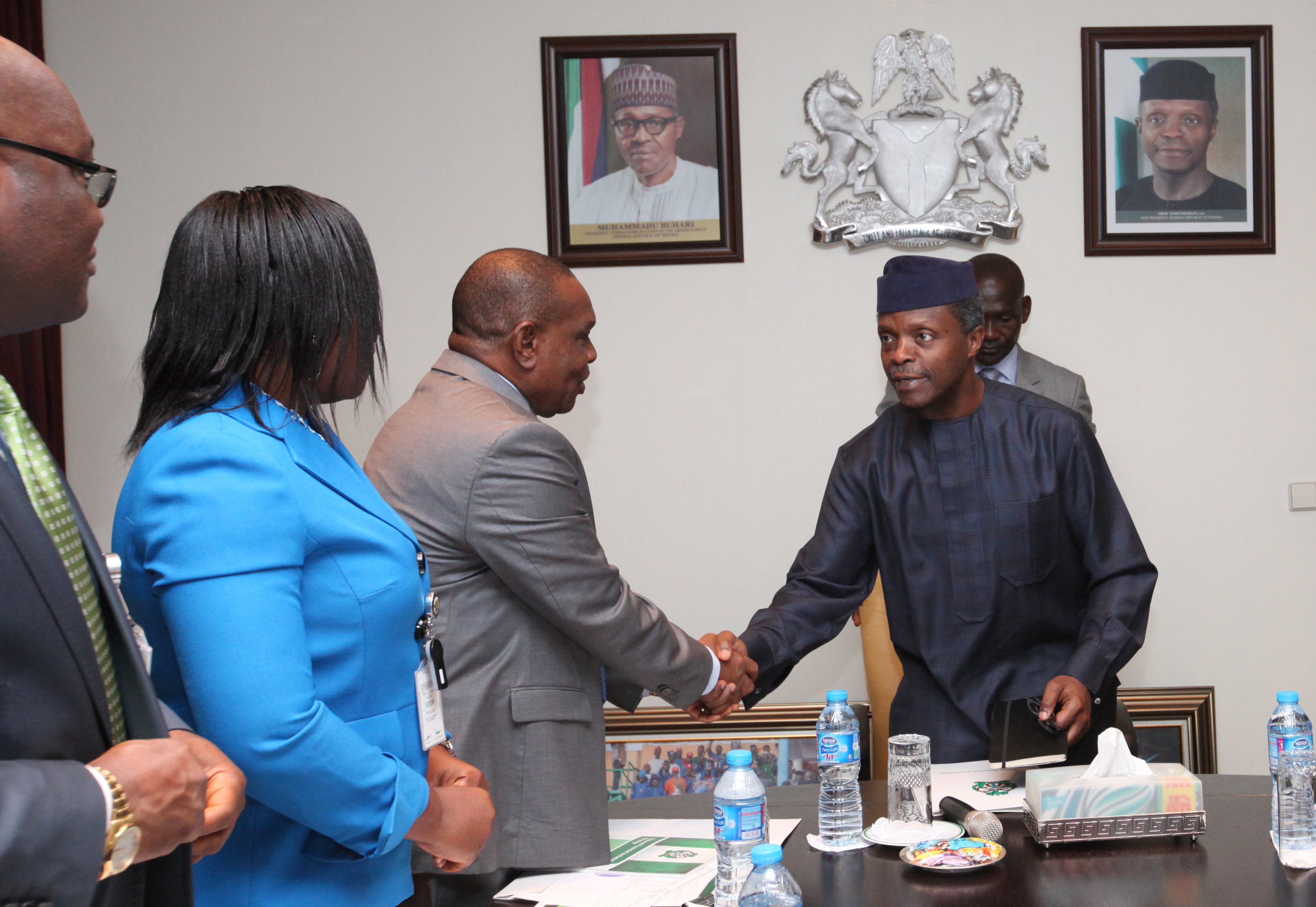 VP Osinbajo Meets With CBN Governor On Financial Inclusion Of People Living With Disabilities In Nigeria On 04/11/2015