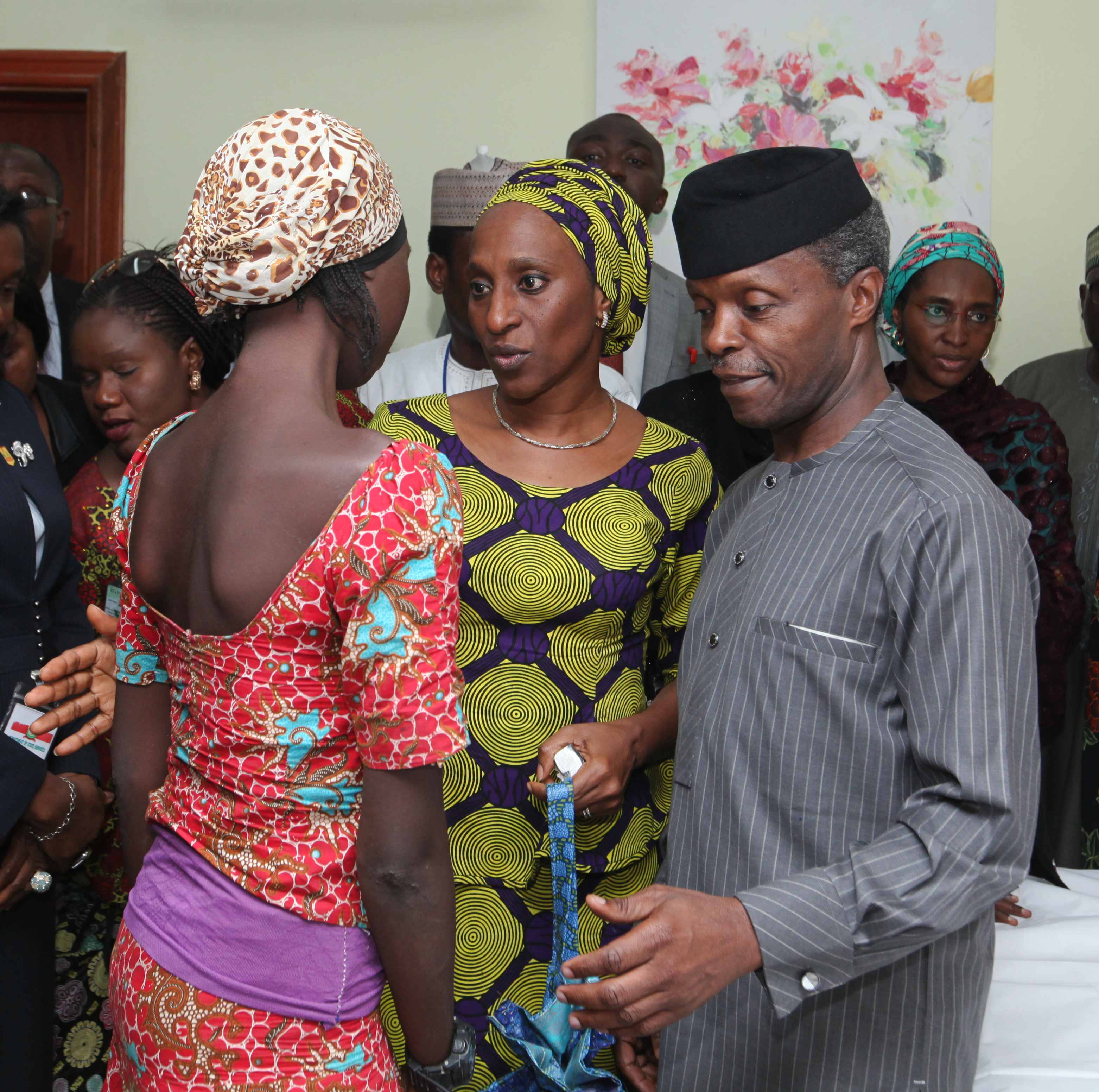 VP Osinbajo & Wife Visits The Released Chibok Girls On 13/10/2016
