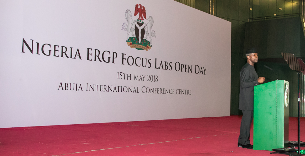 VP Osinbajo Attends Economic Recovery & Growth Plan – ERGP Focus Labs Open Day Ceremony On 15/05/2018