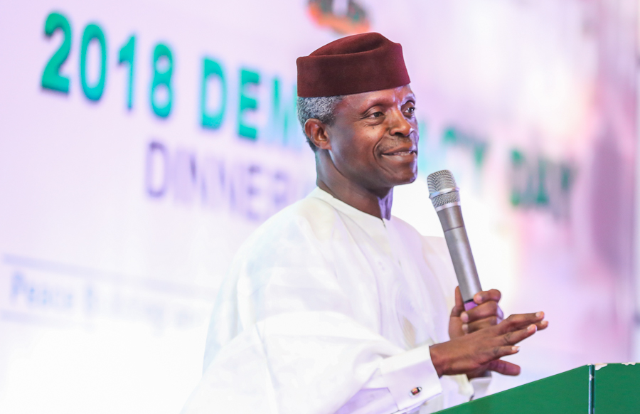 VP Osinbajo At Democracy Day Dinner/Gala Night In Commemoration Of The 3-year Anniversary Of The Buhari Administration On 29/05/2018