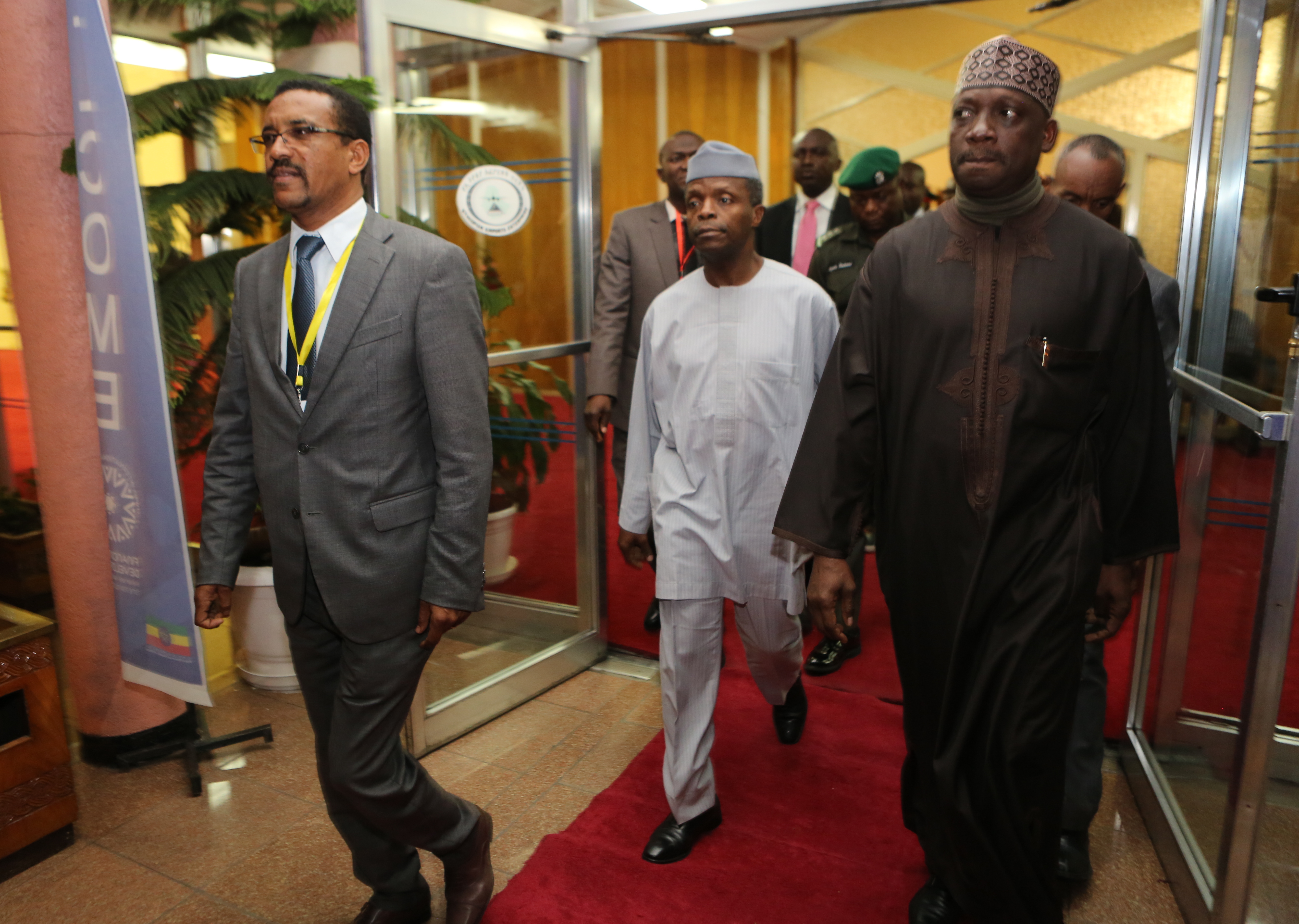 VP Osinbajo Arrives Addis Ababa For The 3rd International Conference, Financing For Development On 13/07/2015