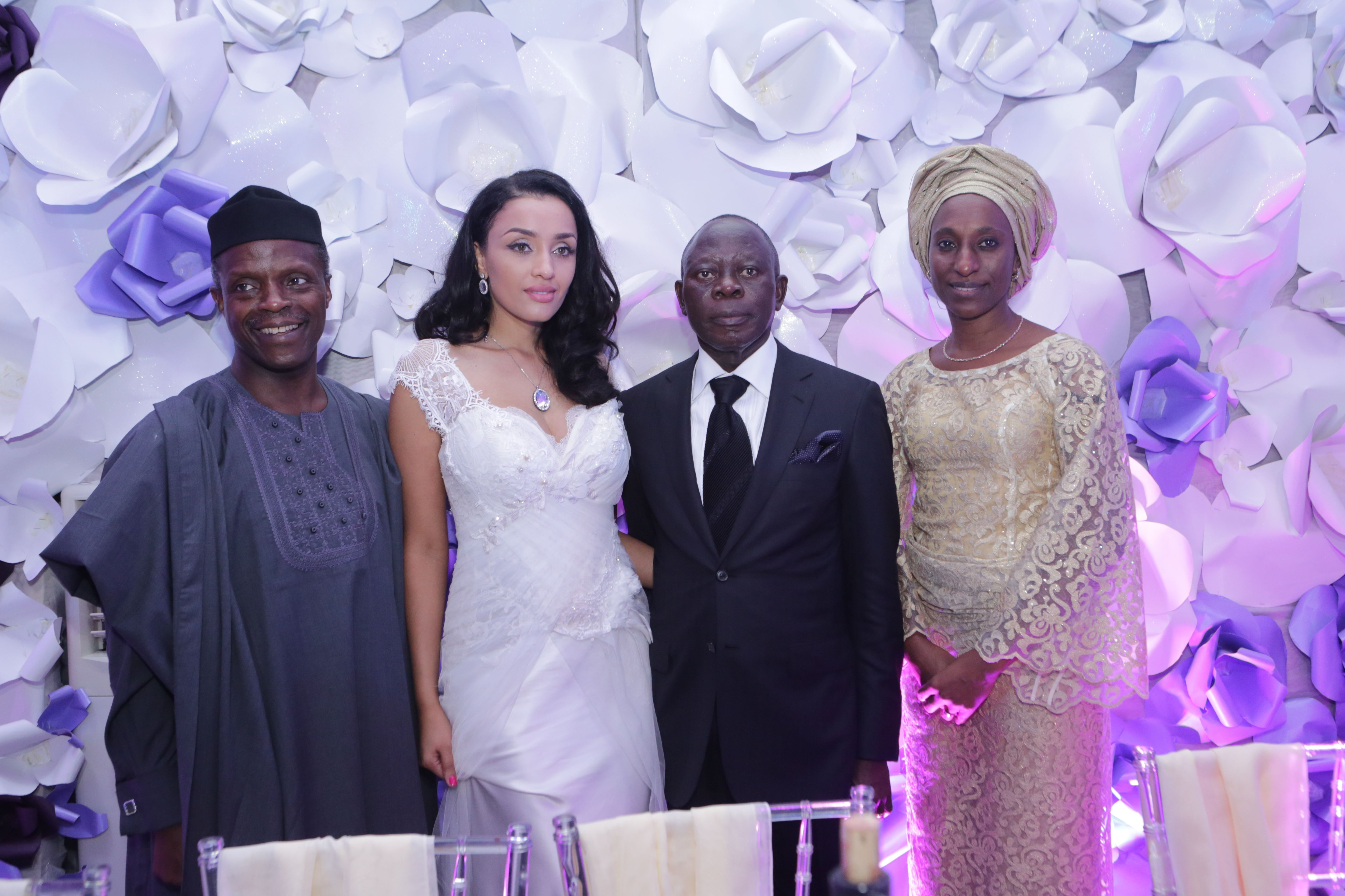 VP Osinbajo And Wife Attend Governor Adams Oshiomole’s Wedding On 15/05/2015