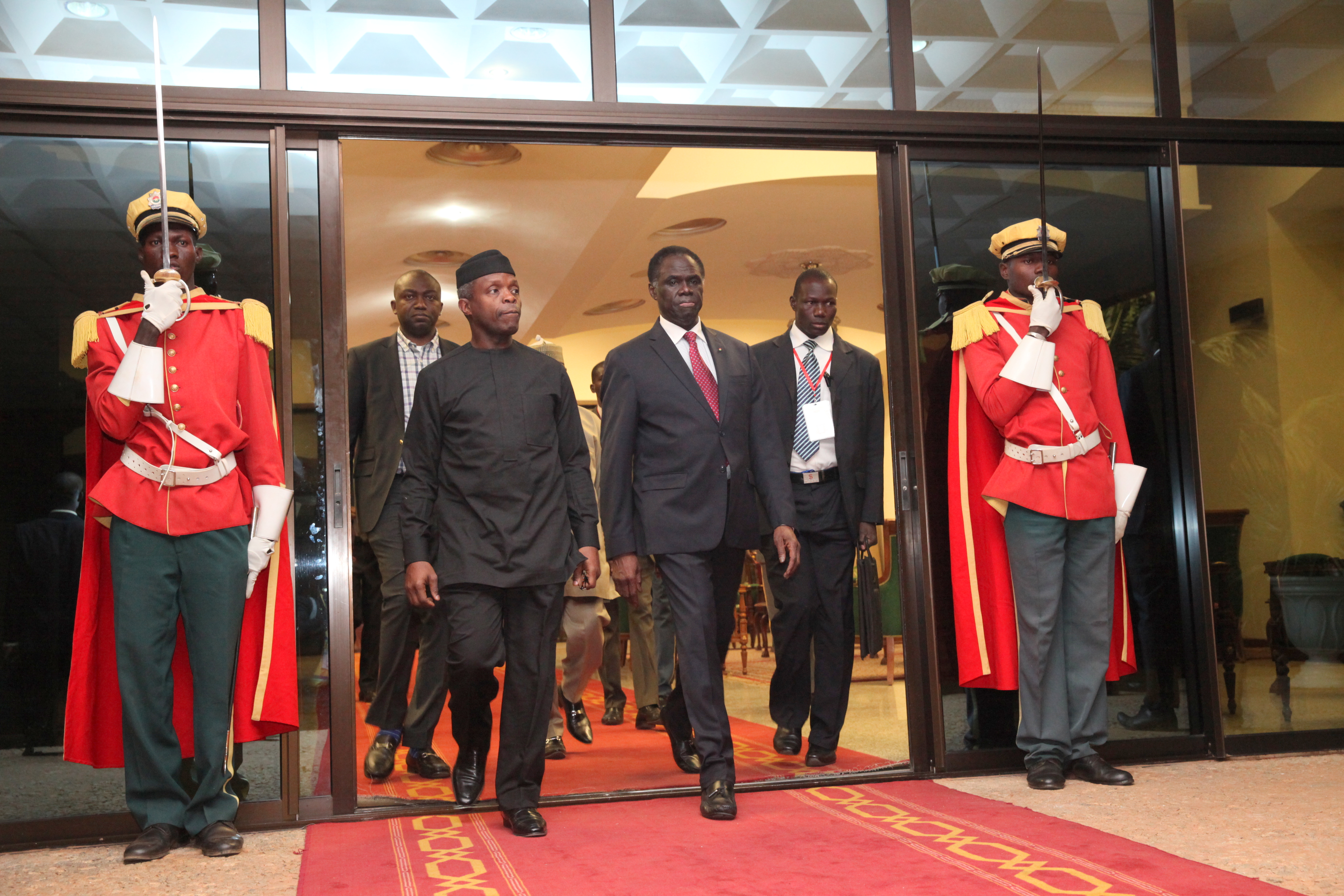 VP Osinbajo Arrives At Ouagadougou Airport, Burkina Faso On 29/12/2015
