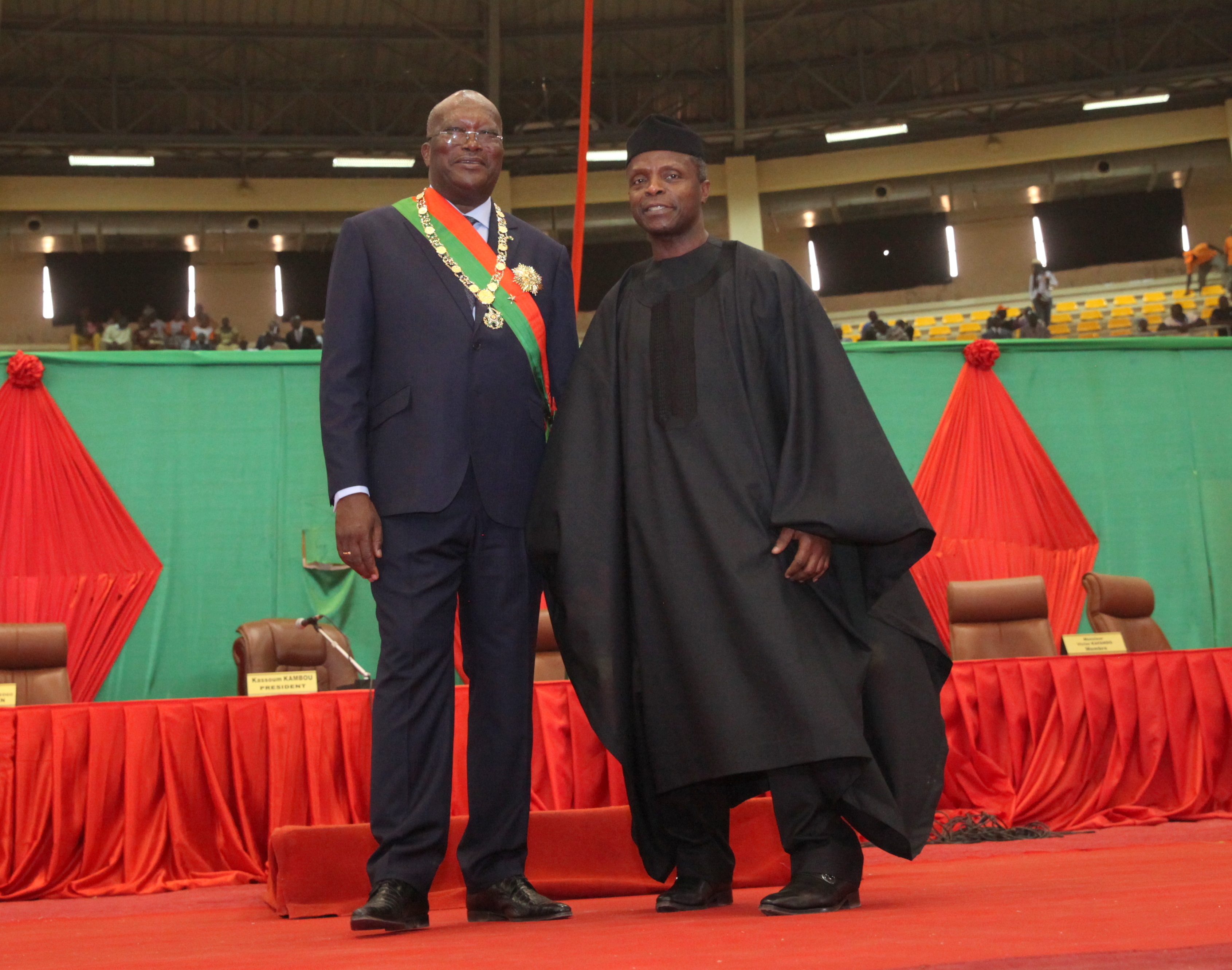 VP Osinbajo Attends The Inauguration Ceremony Of Burkina Faso’s President, Mr. Roch Marc Christian Kaboré On 29/12/2015