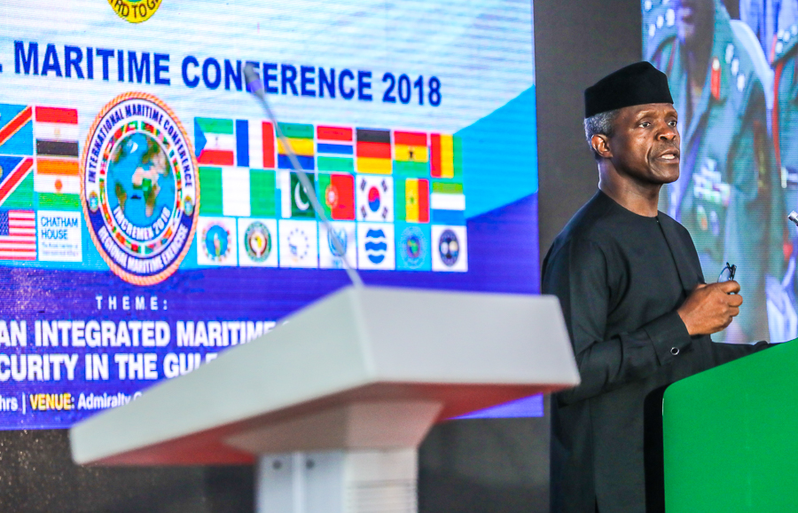 VP Osinbajo Declares Open Nigerian Navy International Maritime Conference & Exercise On 31/05/2018