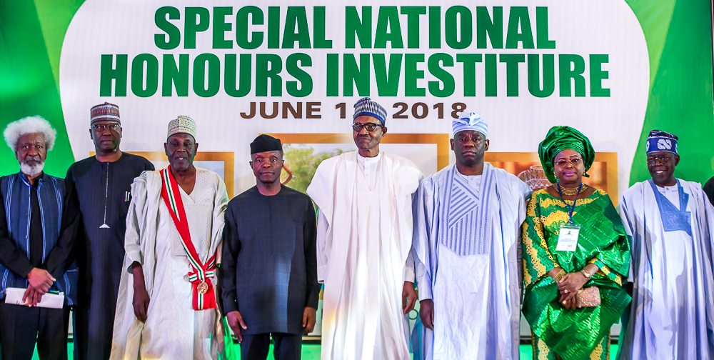 PMB And His Deputy At The National Honours Investiture On 12/06/2018