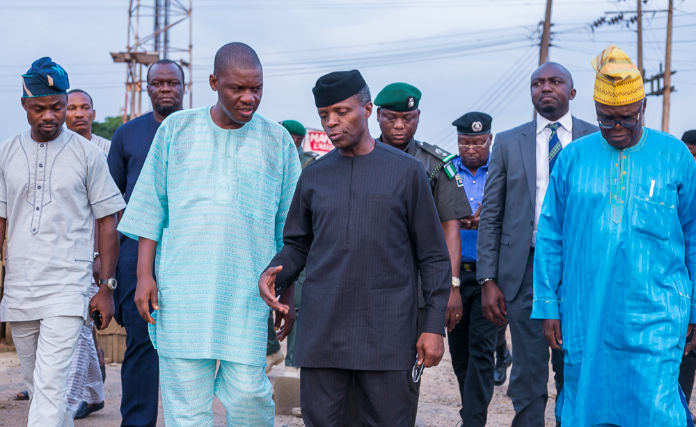 VP Osinbajo In Ikenne, Inspects Ongoing Market Construction; Attends Ikenne Recovery Crusade On 30/07/2018