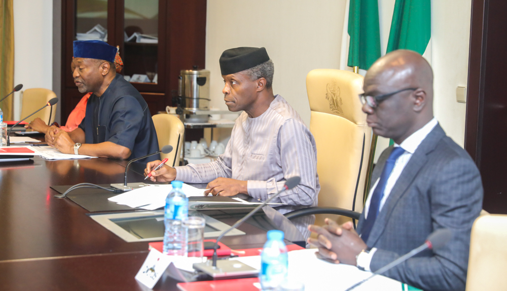 VP Osinbajo Presides Over Economic Recovery And Growth Plan (ERGP) Meeting On 20/08/2018