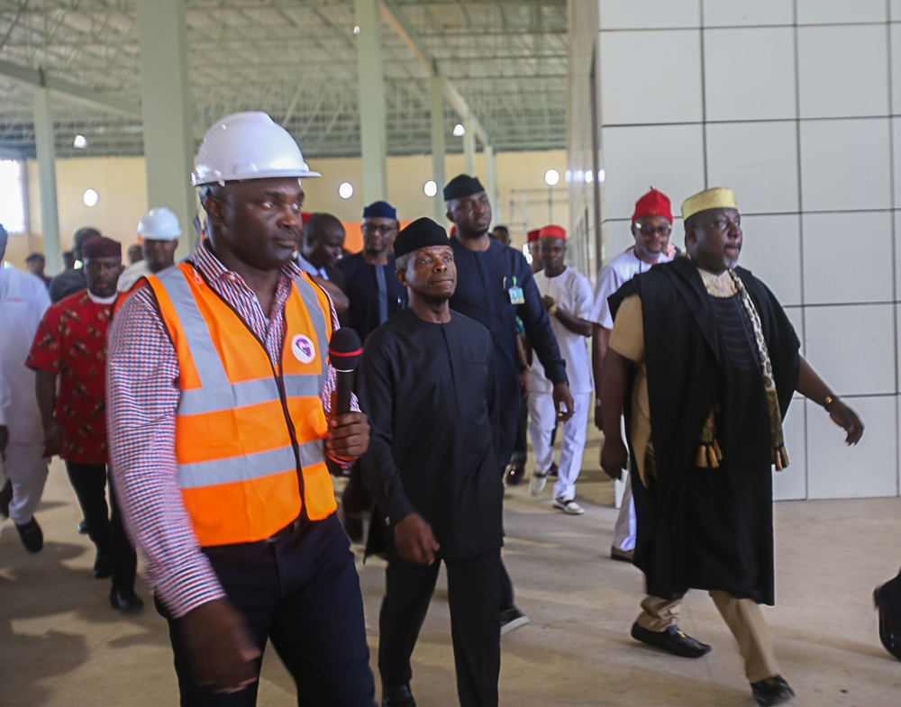 VP Osinbajo Inspects Ongoing International Cargo Airport & Pays Courtesy Call To Eze Imo On 22/09/2018