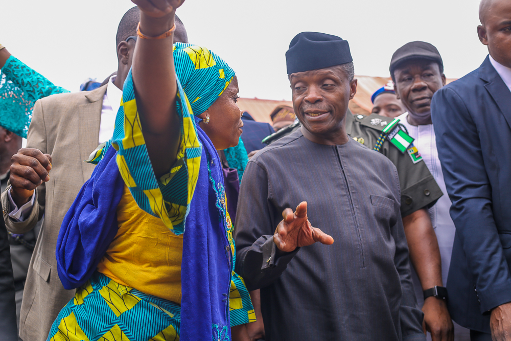 VP Osinbajo At The Bola Ige Gbagi Market, Oyo State,  For Launch Of The Trader Moni Scheme On 13/09/2018