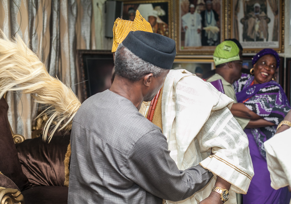 VP Osinbajo Pays Courtesy Visit To Olubadan Of Ibadan Land, H.I.M Oba Saliu Akanmu Adetunji (Ajeogungunniso 1) On 27/10/2018
