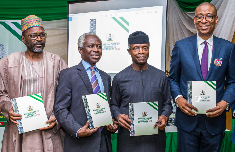 VP Osinbajo Launches Code Of Corporate Governance 2018 On 15/01/2019