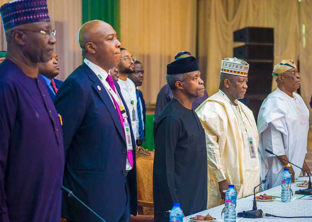 VP Osinbajo Headlines Nigeria Governors’ Forum (NGF) Induction Of New & Returning Governors On 29/04/2019