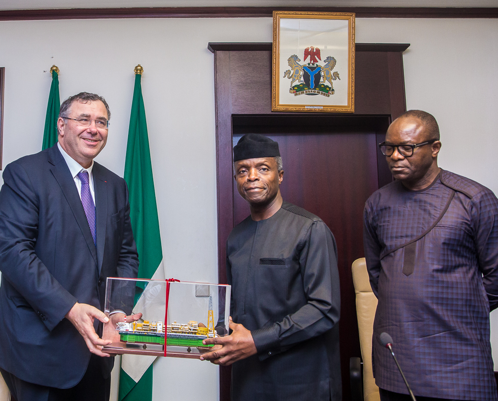 VP Osinbajo Receives  Delegation Of TOTAL Group Led By TOTAL CEO Mr Patrick Pouyanne On 30/04/2019