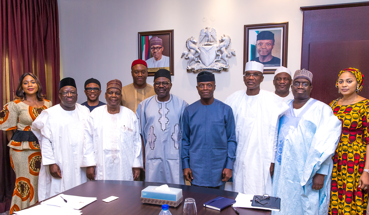 VP Osinbajo Receives In Audience, Board Of Asset Management Corporation Of Nigeria (AMCON), On 10/05/2019