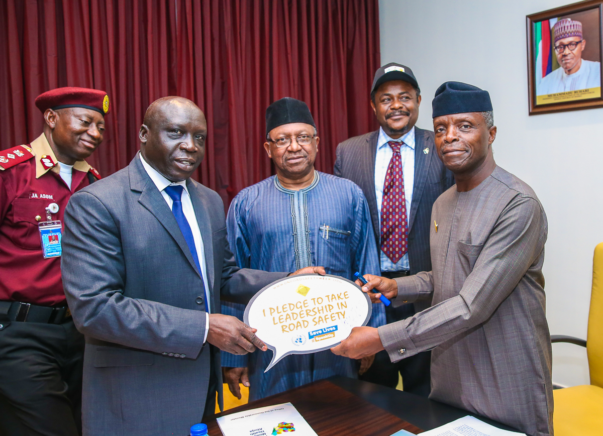 VP Osinbajo Receives In Audience, Stakeholders Of UN Decades Of Action On Road Safety On 06/05/2019