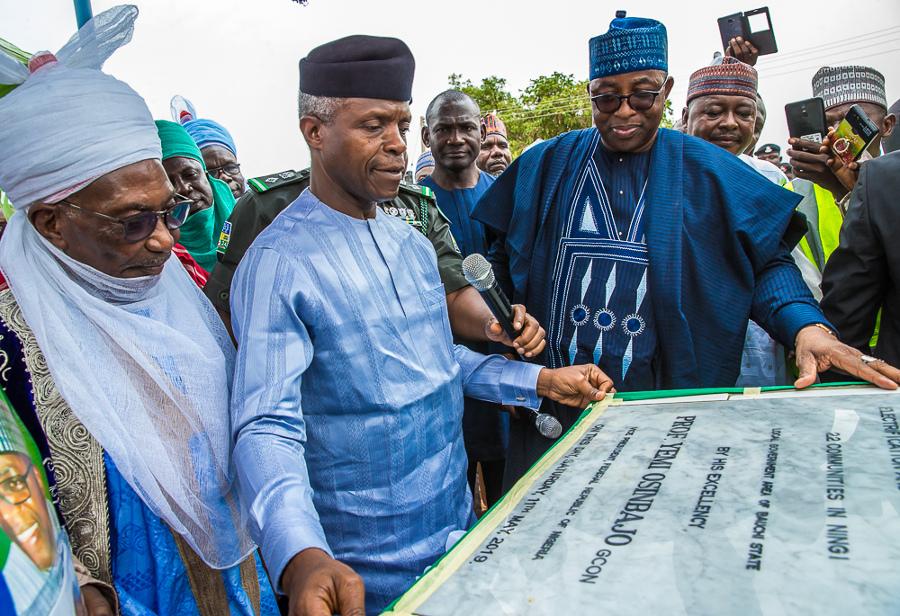 VP Osinbajo Visits Bauchi; Commissions Electrification Project In Barra, Launches MSME Shared Facility Centre & Holds Family Chat On 11/05/2019