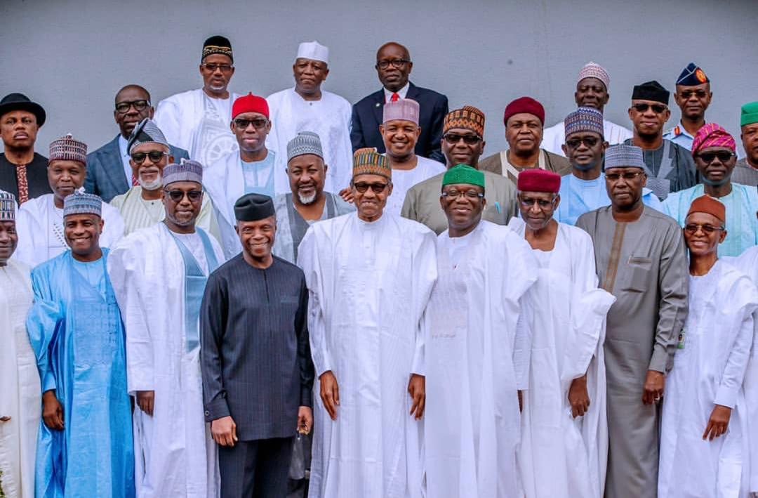 PMB Meets With State Governors And Service Chiefs Concerning Security Matters On 07/06/2019