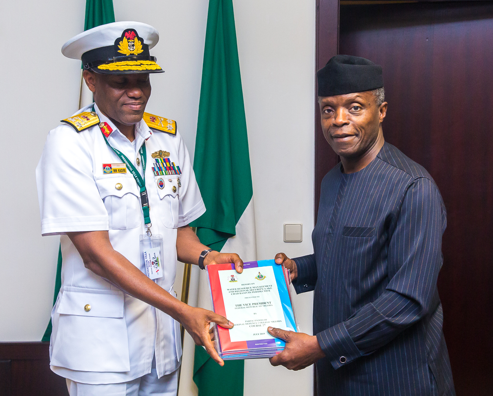 VP Osinbajo Receives National Defence College Course 27 Participants’ Annual Report Presentation On 22/07/2019