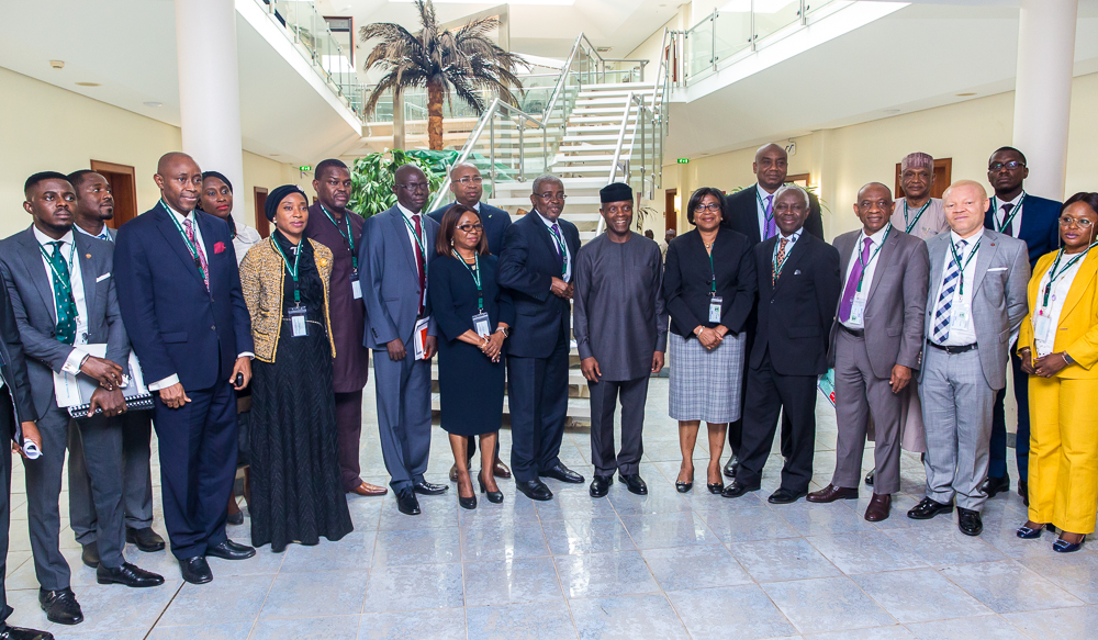 VP Osinbajo Receives Management Team Of Capital Market Mater Plan Implementation Council (CAMMIC) On 09/07/2019