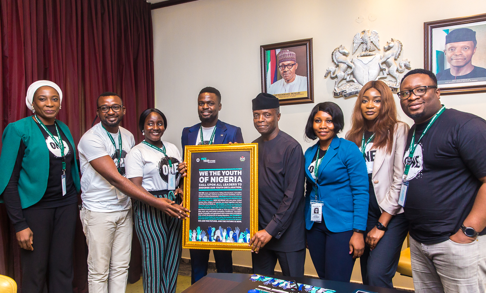 VP Osinbajo Receives Delegation Of ONE Campaign In Abuja On 02/07/2019