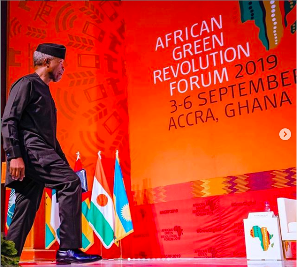 VP Osinbajo Attends The African Green Revolution Forum Opening Ceremony & Panel Discussions In Ghana On 04/09/2019
