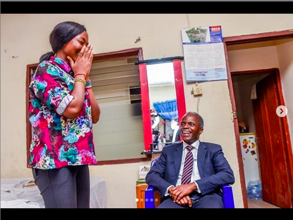 VP Osinbajo Meets With Ndueso Young, Who Runs The Teen Development Foundation On 21/09/2019