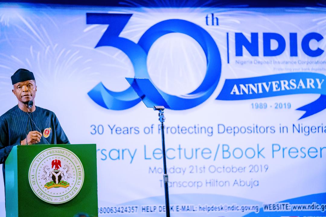 VP Osinbajo Attends NDIC 30th Anniversary Lecture And Book Presentation On 21/10/2019